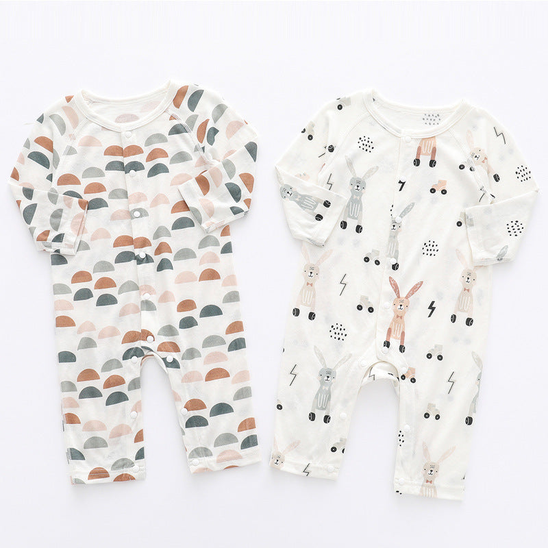 Light And Soft Bamboo Fiber Baby Jumpsuit Cute Animal Design