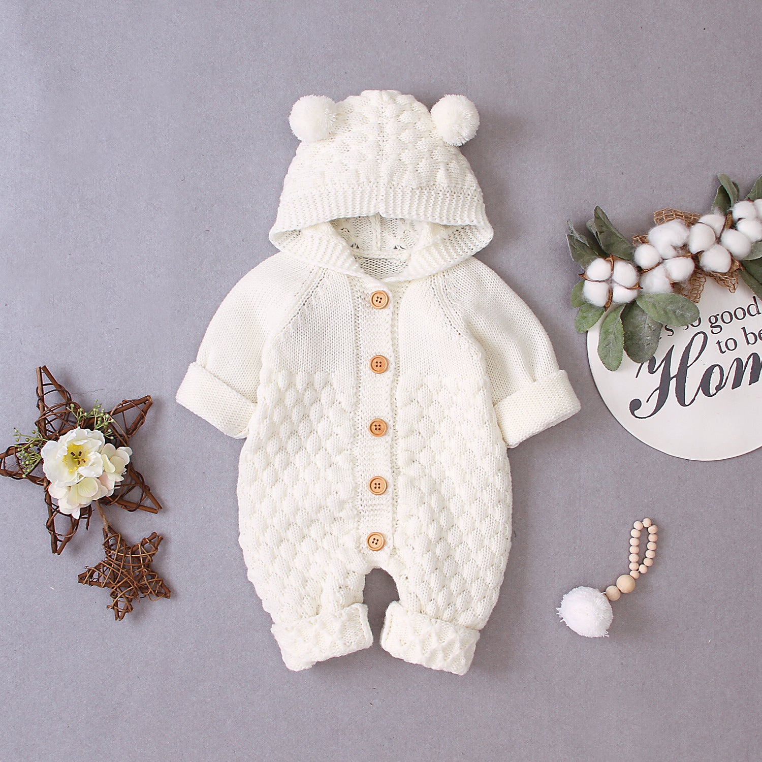 Hooded Knitted Jumpsuit