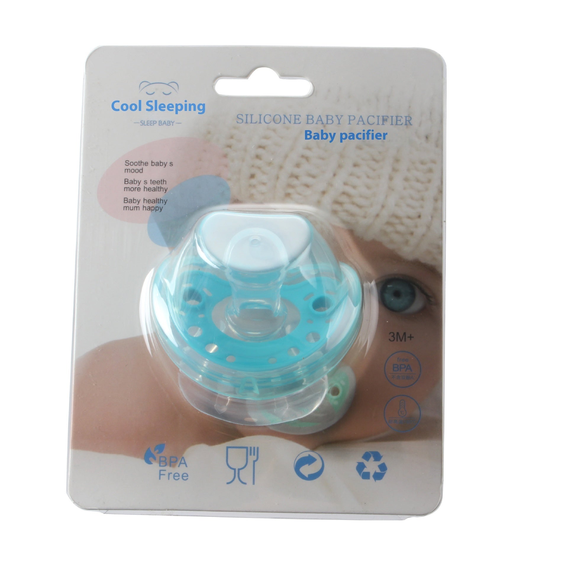 Full Silica Gel Two-color Liquid Silicone Sleep Comfort Baby Pacifier
