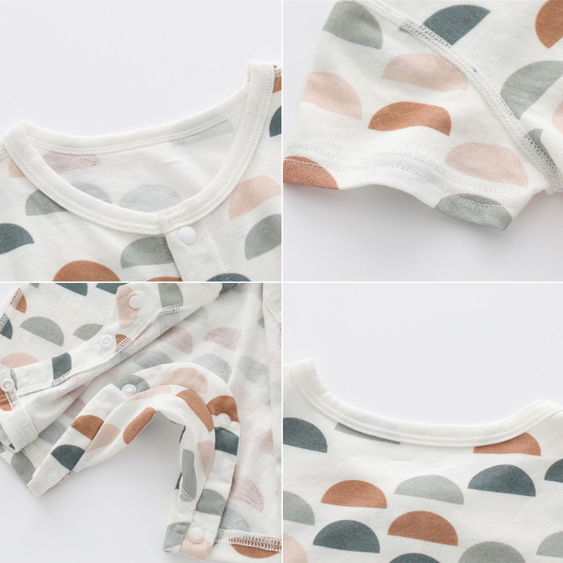 Light And Soft Bamboo Fiber Baby Jumpsuit Cute Animal Design